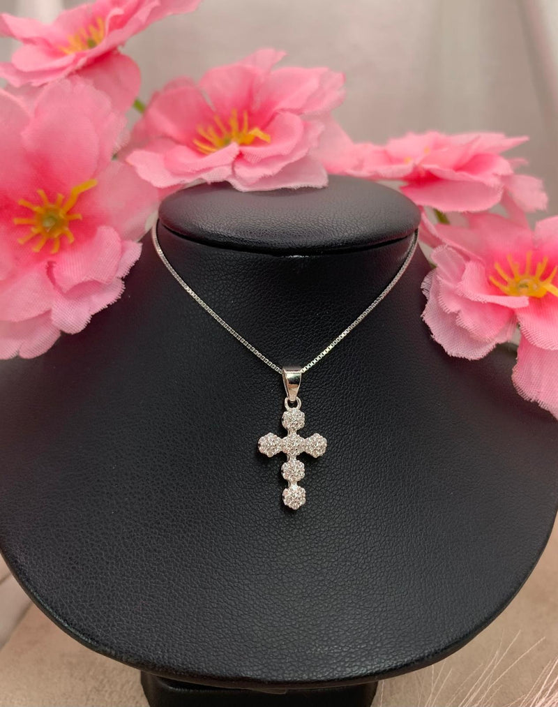 Collana croce magic flower