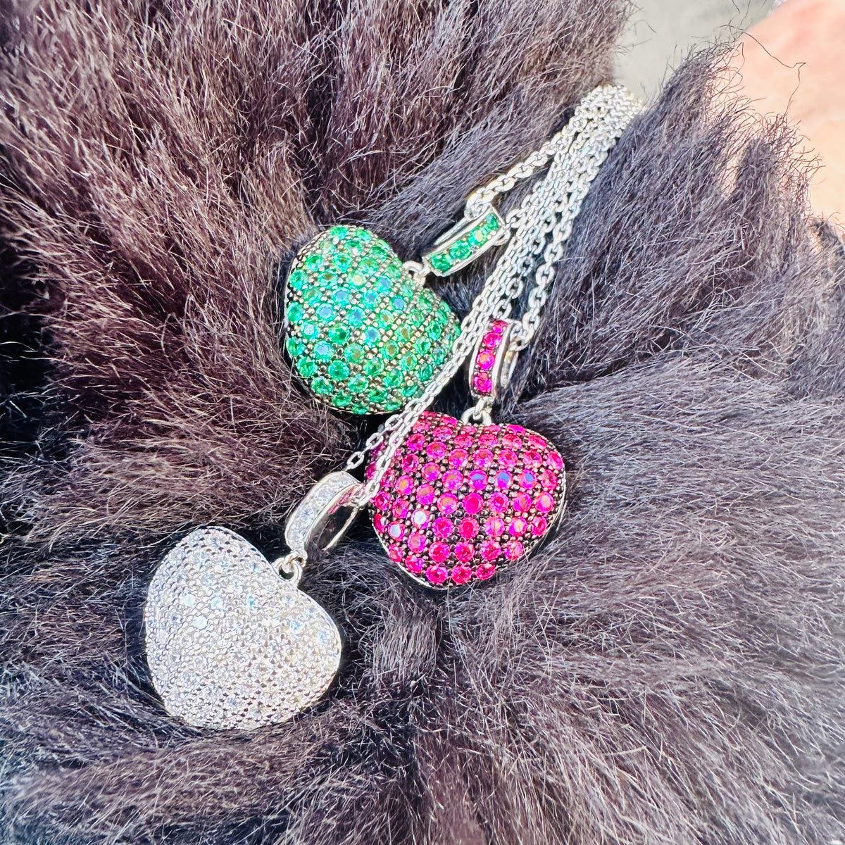 Collana cuore zirconato