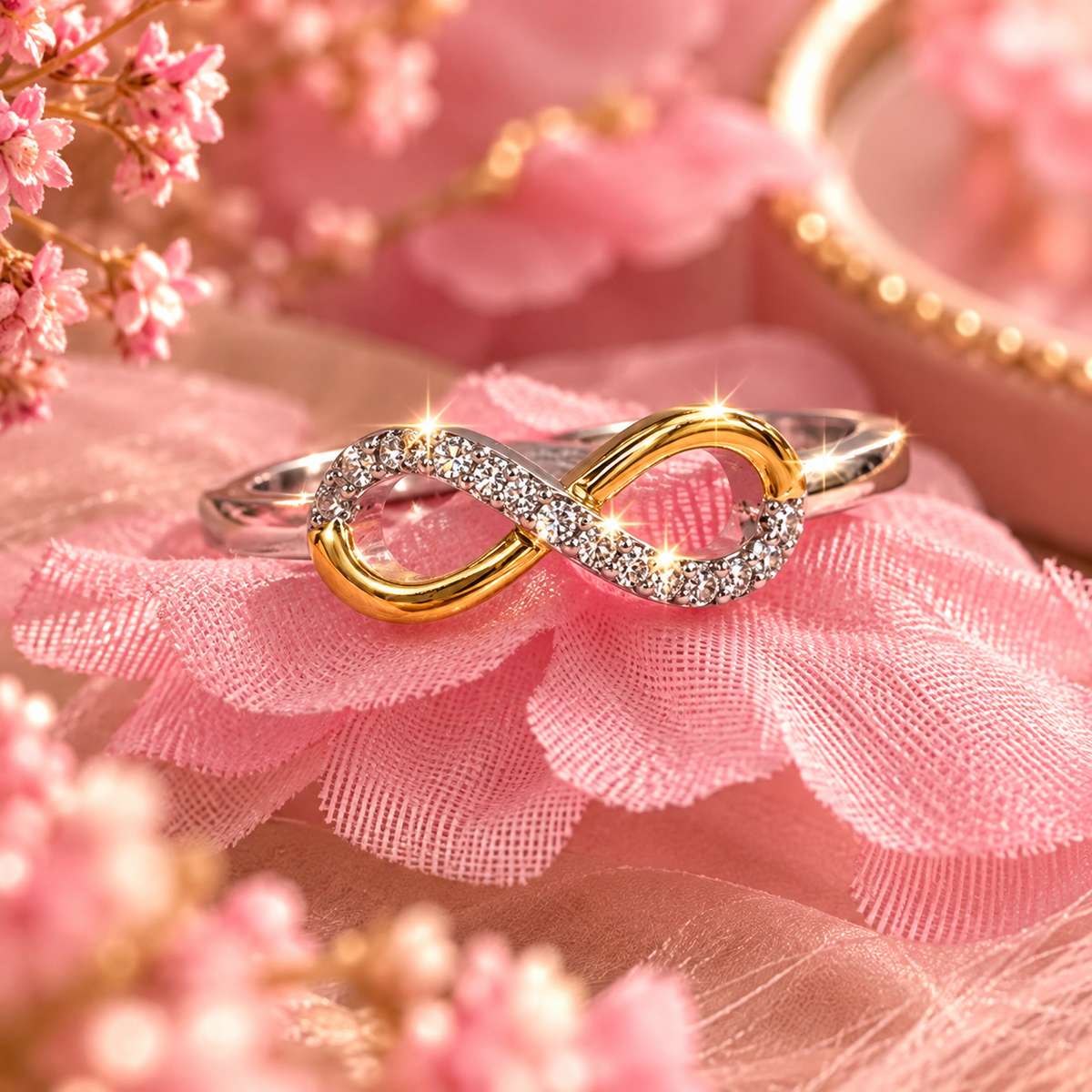 Anello infinity bicolore