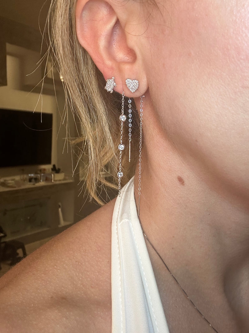 Orecchini filo cuore