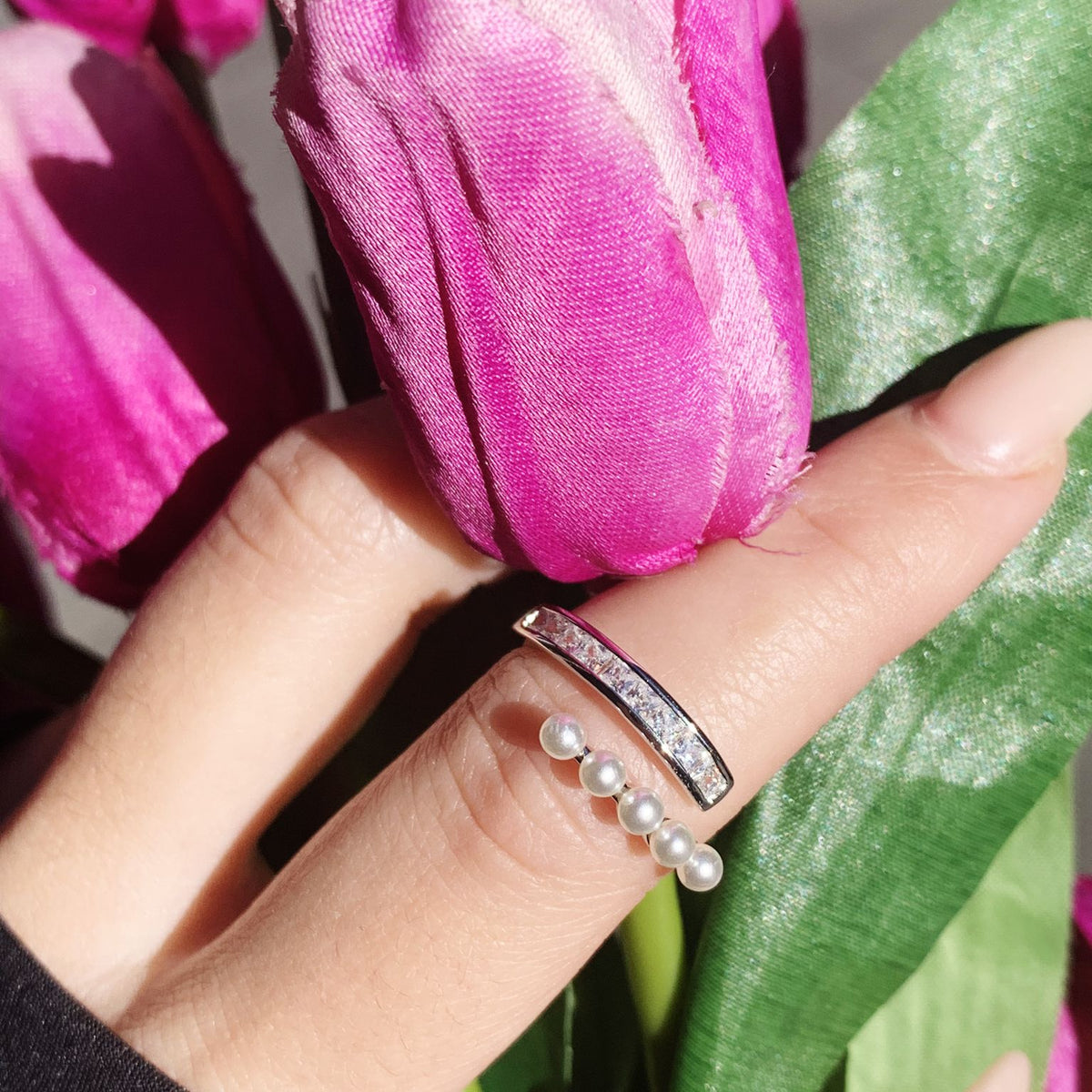 Anello eleganza perla