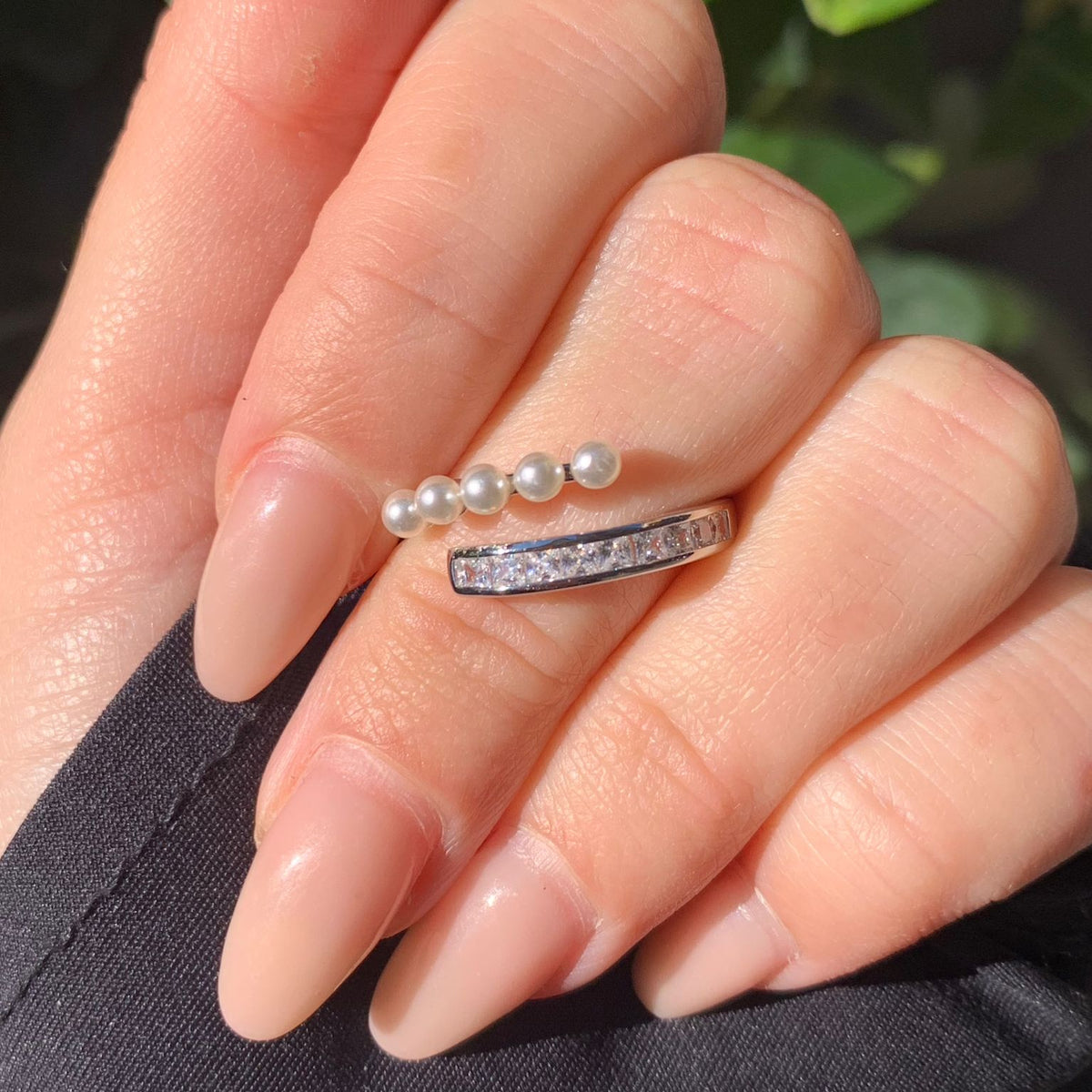 Anello eleganza perla