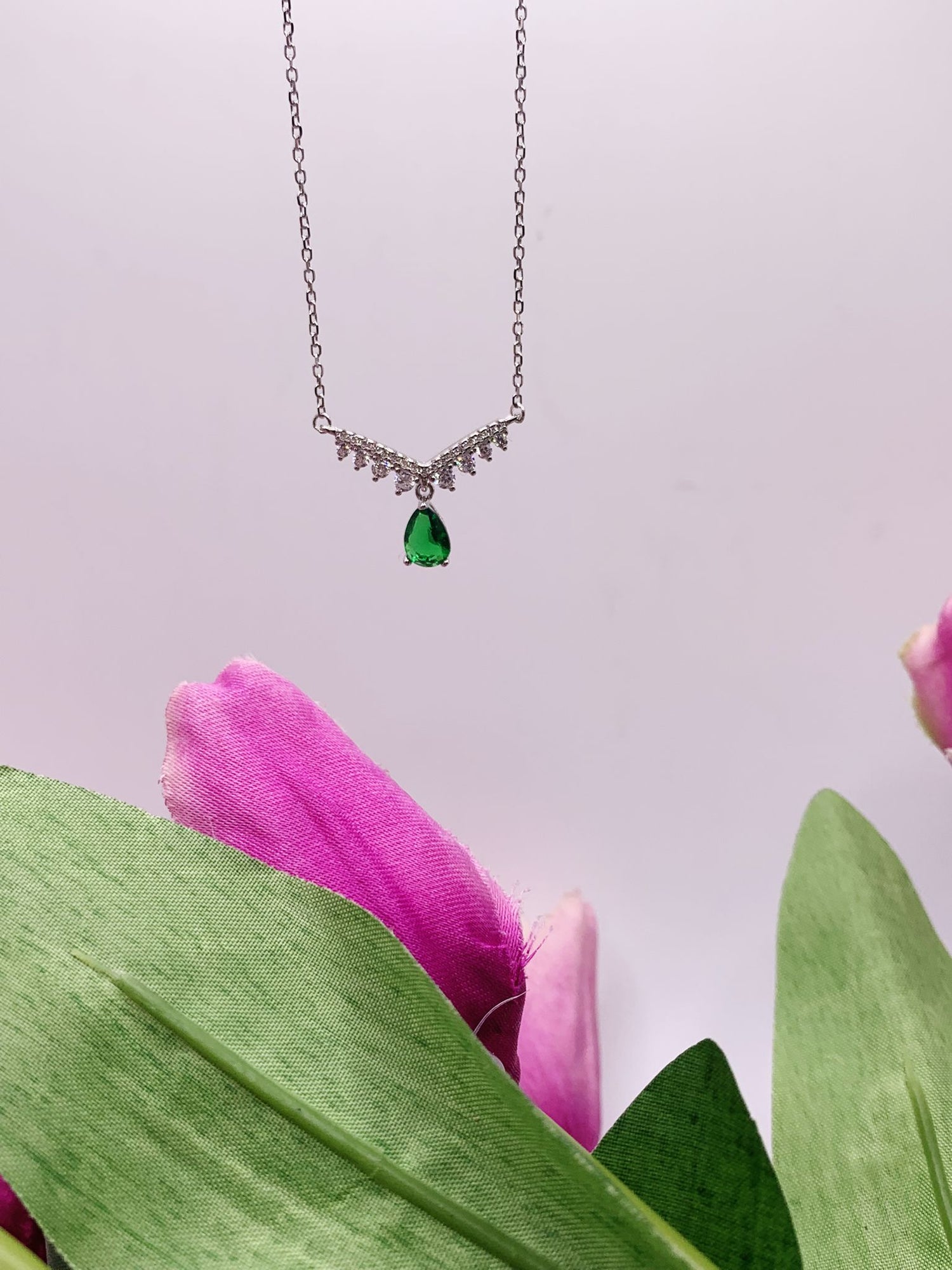 Collana cigno verde