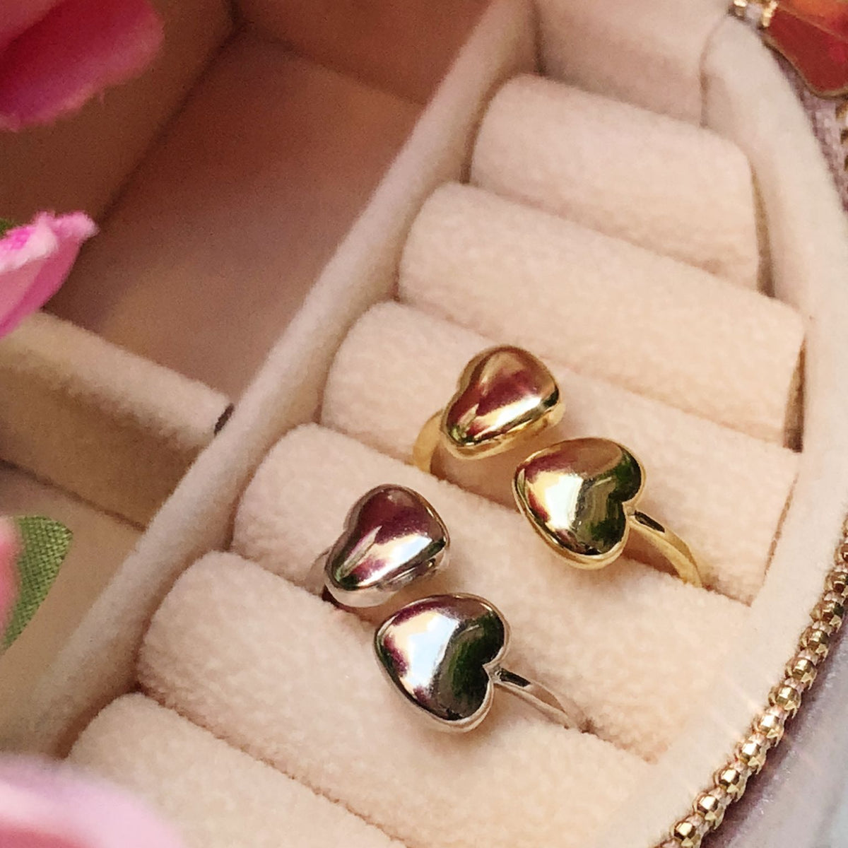 Anello heart incrocio