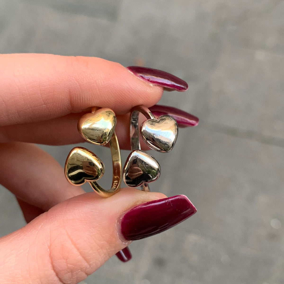 Anello heart incrocio
