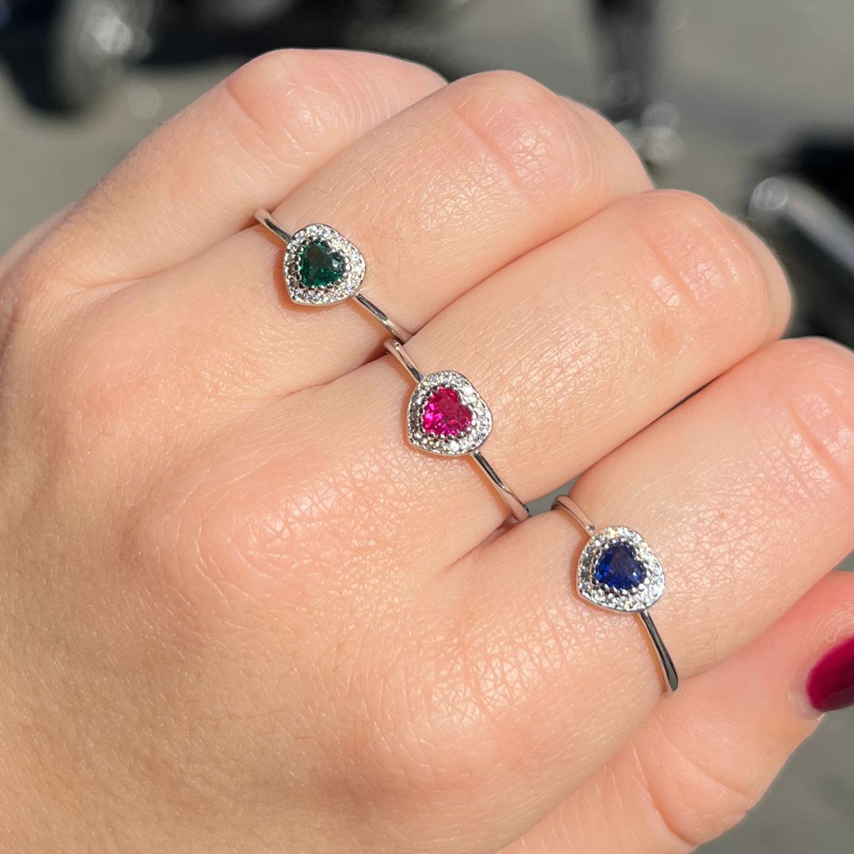 anello cuoricino color