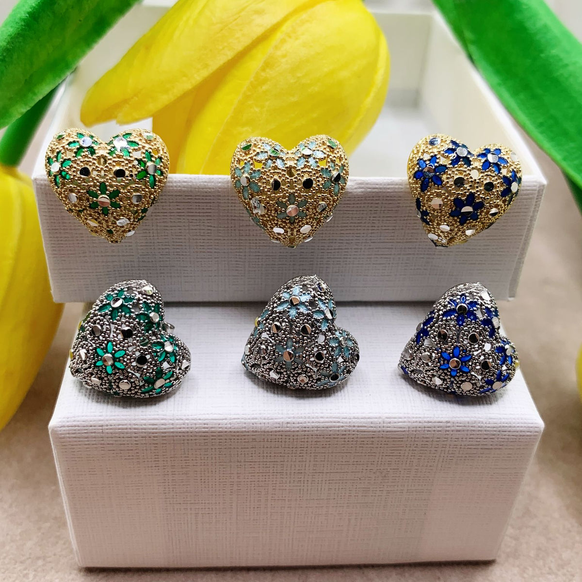 Orecchini mini heart filigrana