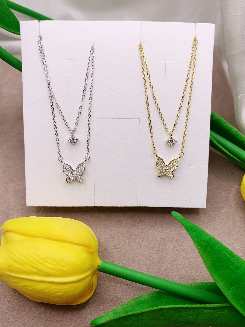 Collana doppio filo butterfly