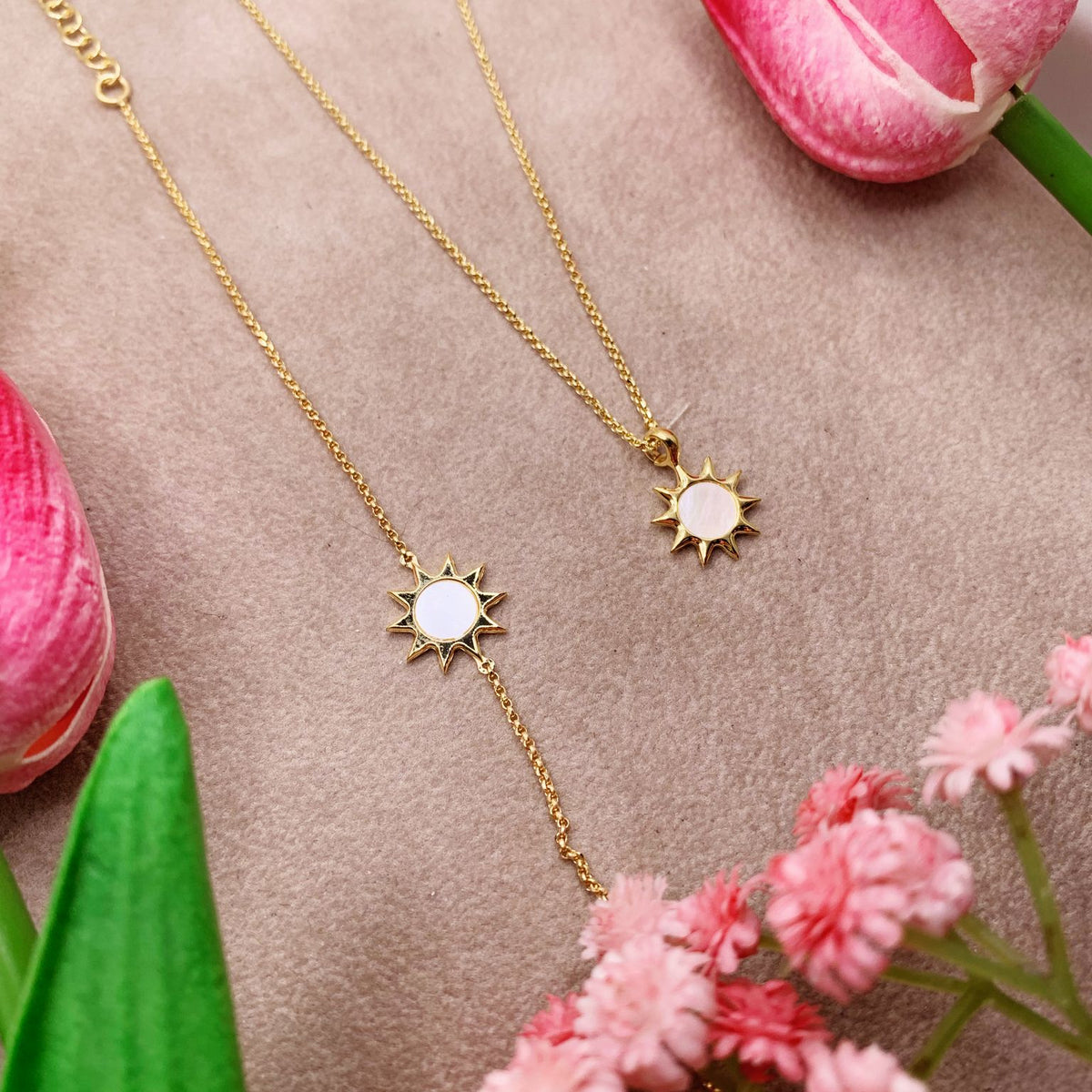 Collana sole opale