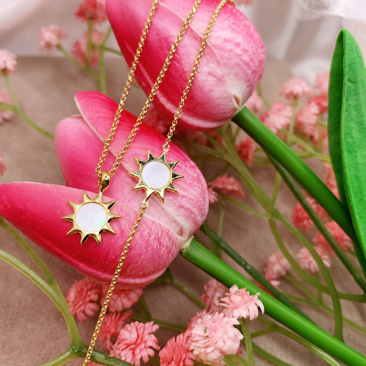Collana sole opale