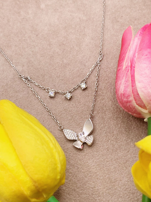 Collana doppio filo butterfly