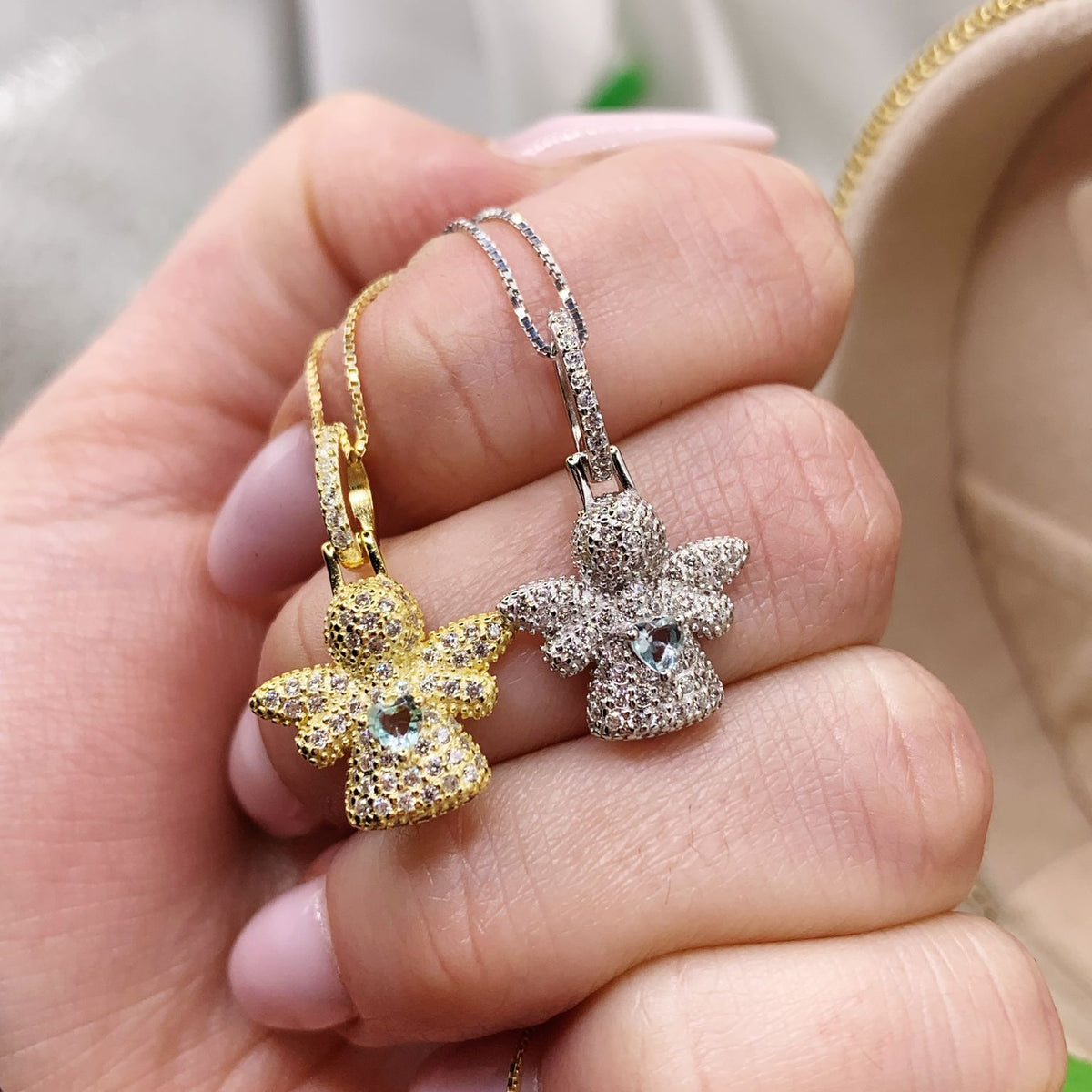 Collana angel acquamarina