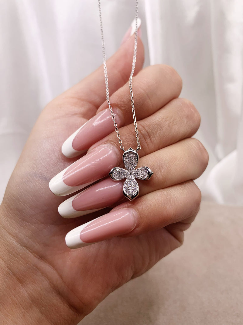 Collana croce farfalla