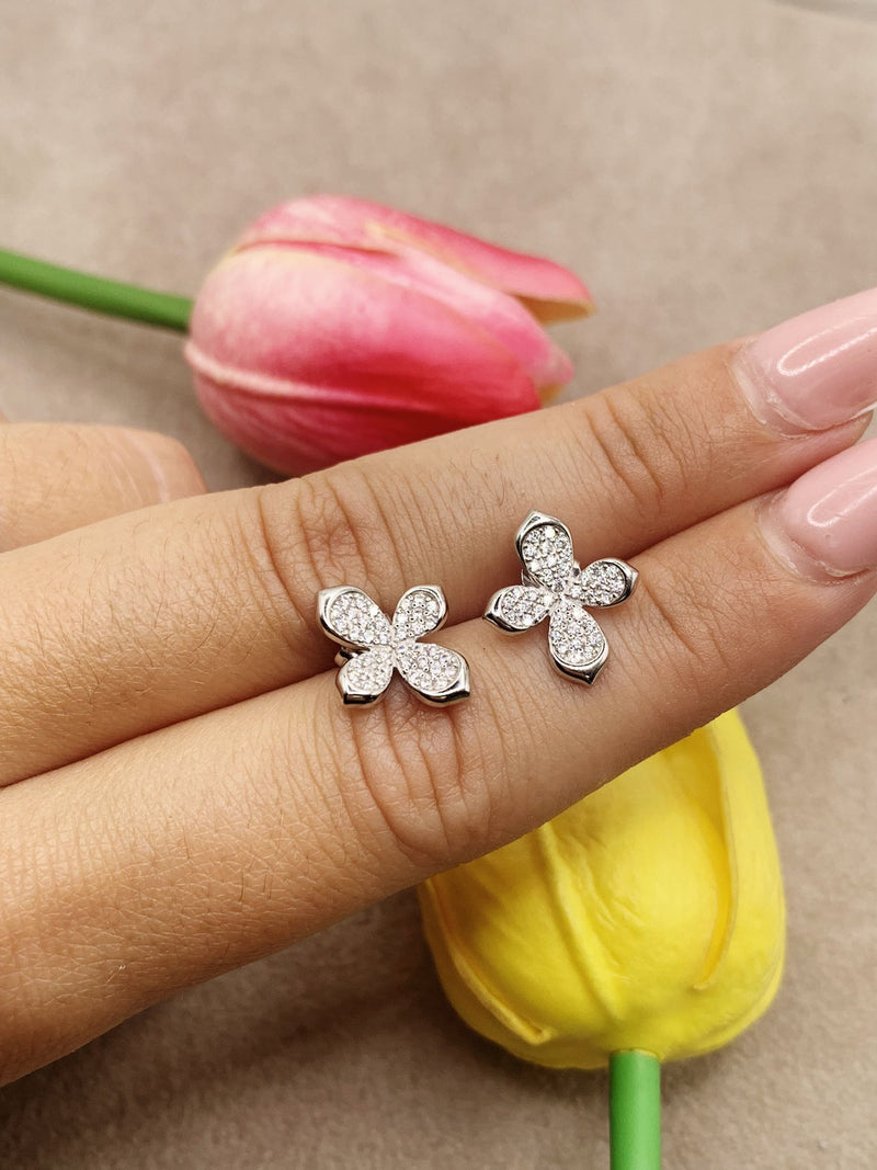 Orecchini croce farfalla