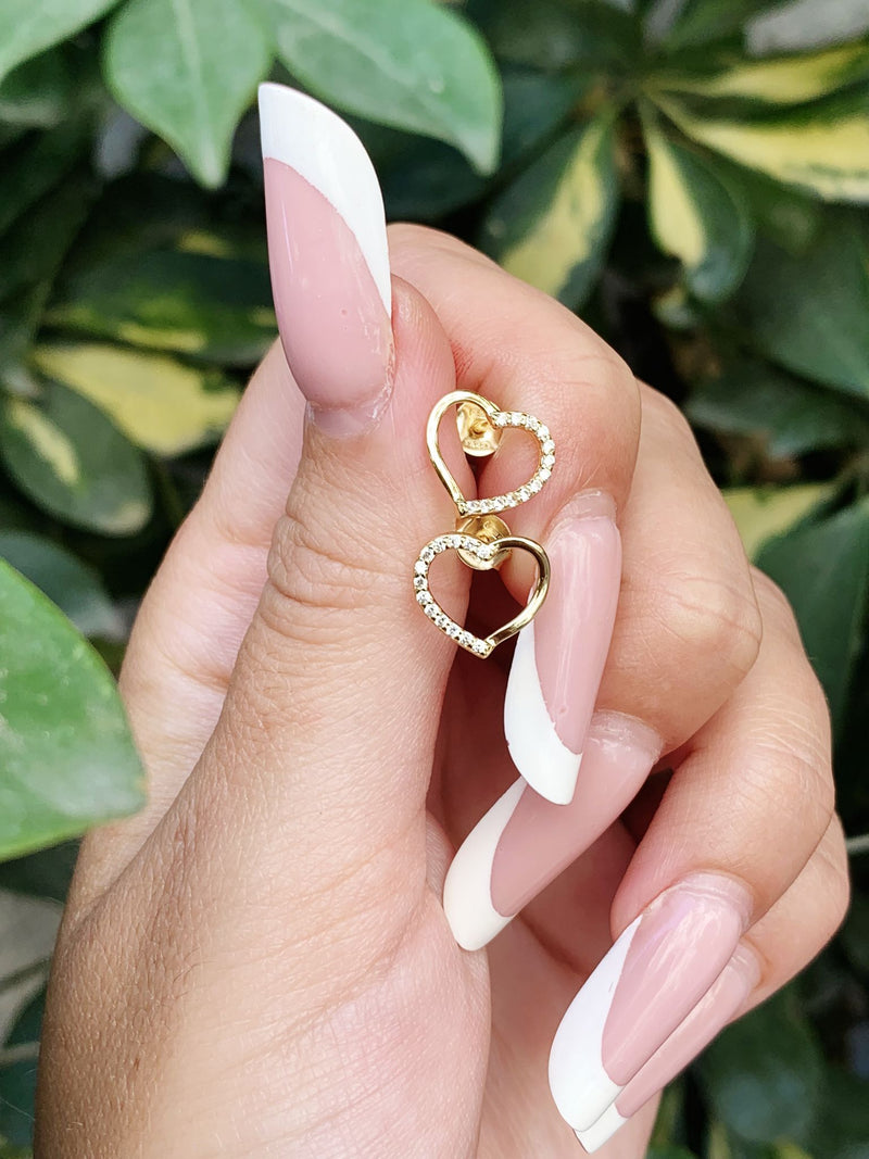 Orecchini cuore open