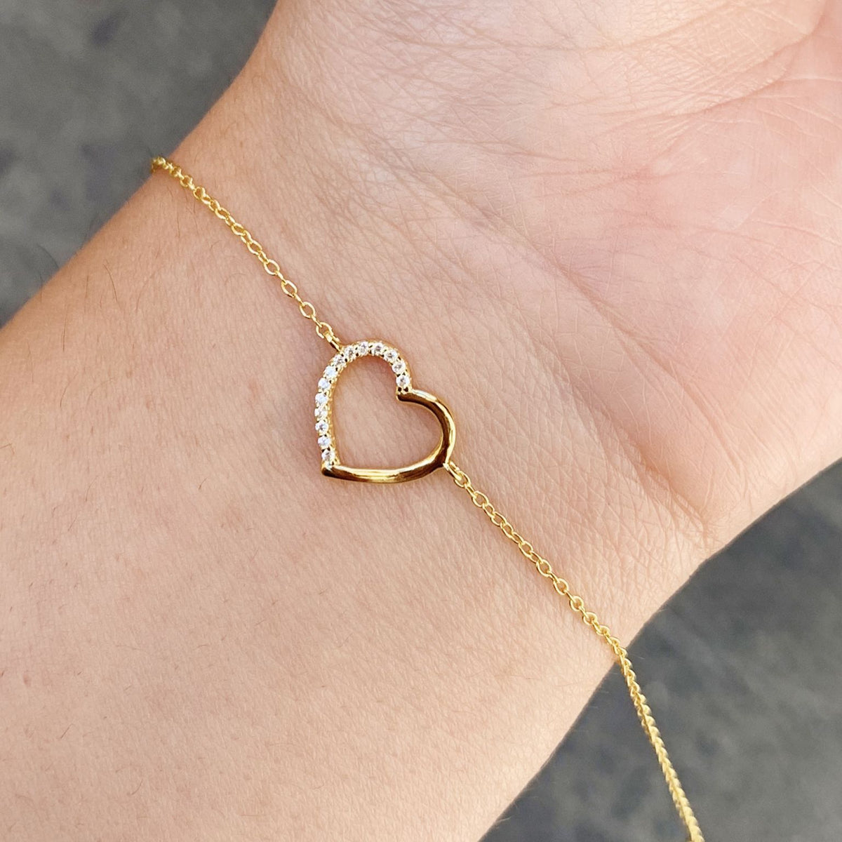 Bracciale cuore open