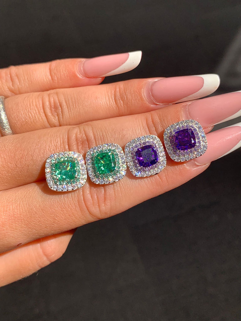 Orecchini elizabeth quadrato