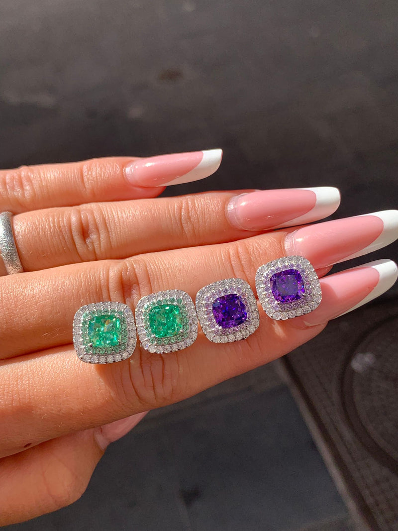 Orecchini elizabeth quadrato