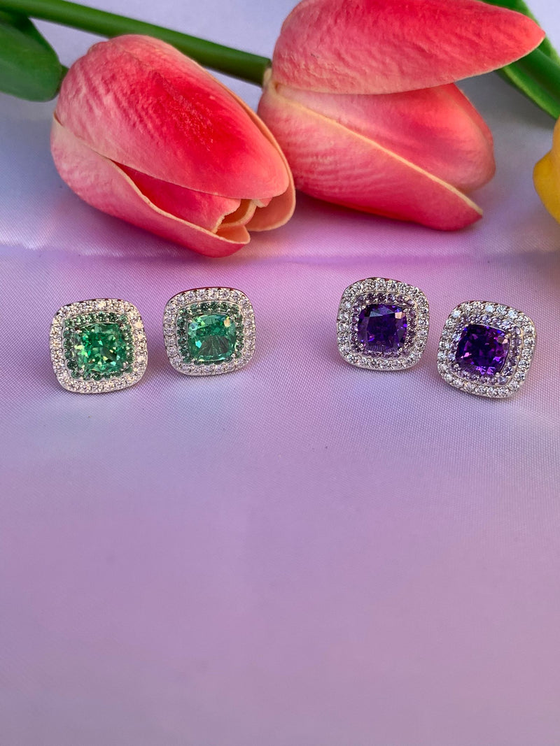 Orecchini elizabeth quadrato