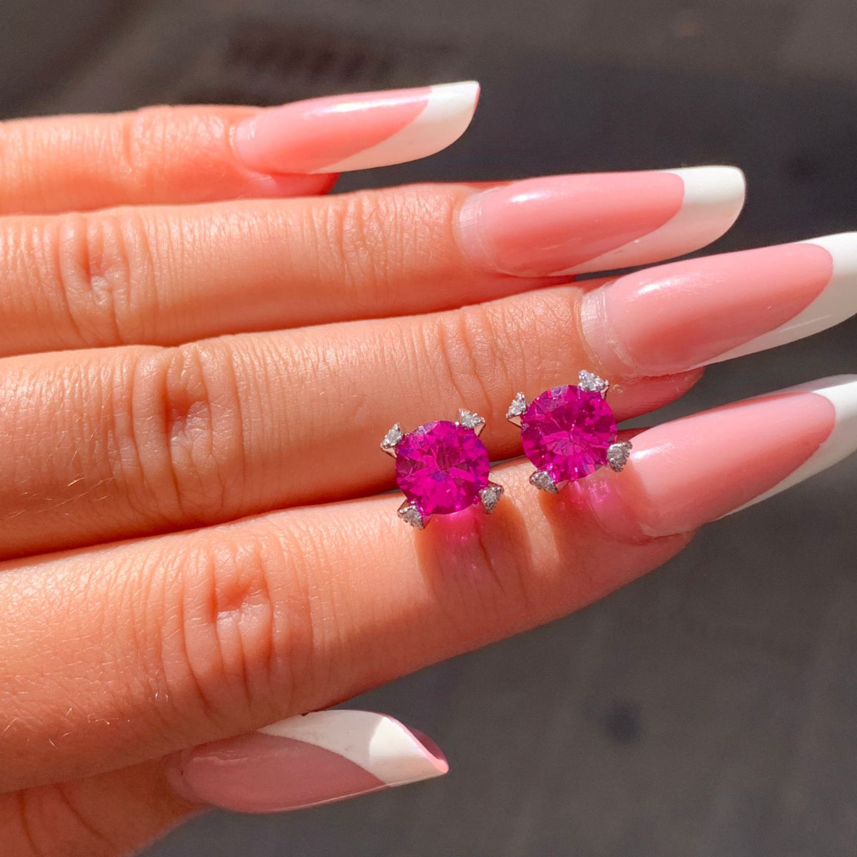 Orecchini diamond fucsia