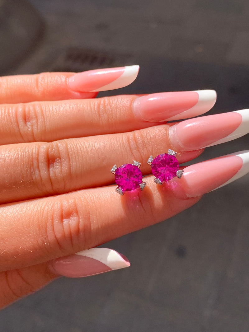 Orecchini diamond fucsia