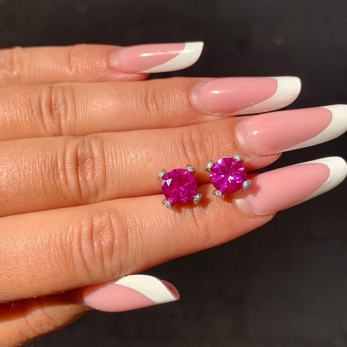 Orecchini diamond fucsia