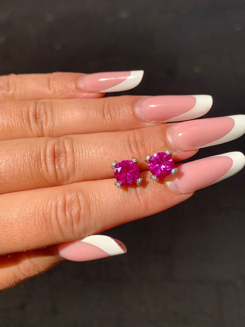 Orecchini diamond fucsia