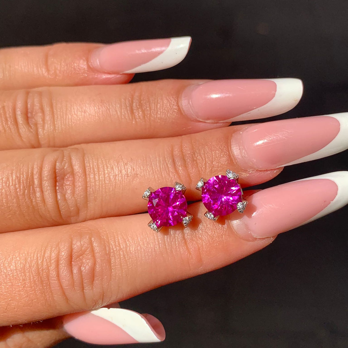 Orecchini diamond fucsia