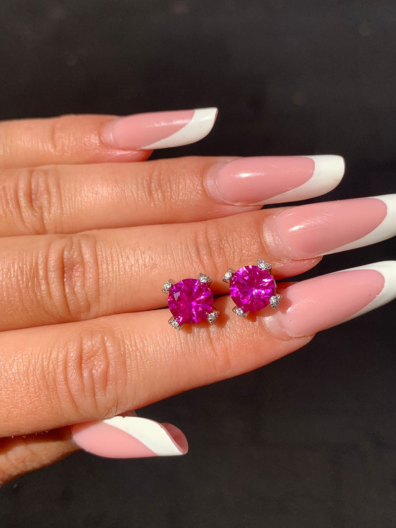 Orecchini diamond fucsia