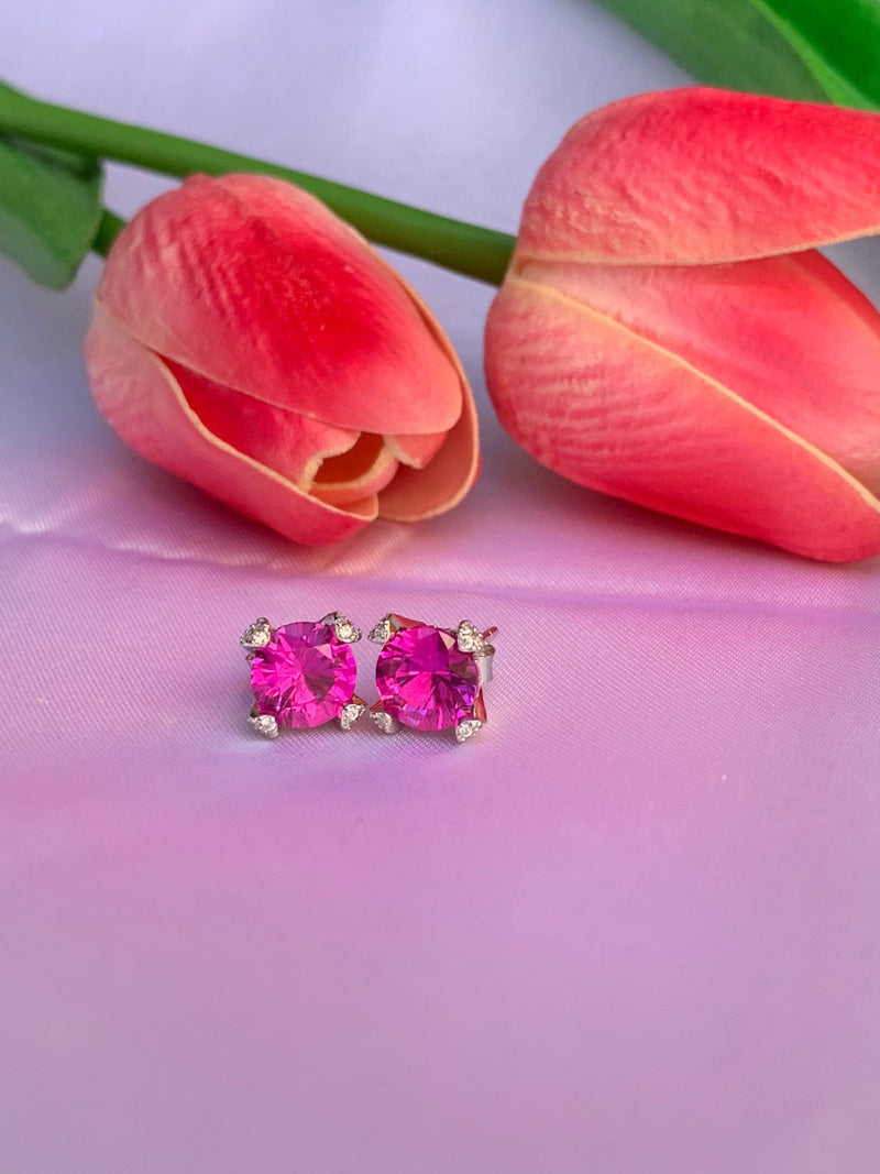 Orecchini diamond fucsia