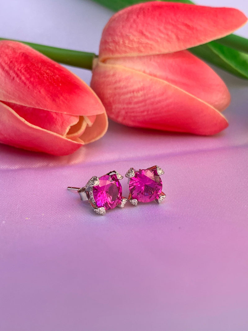 Orecchini diamond fucsia