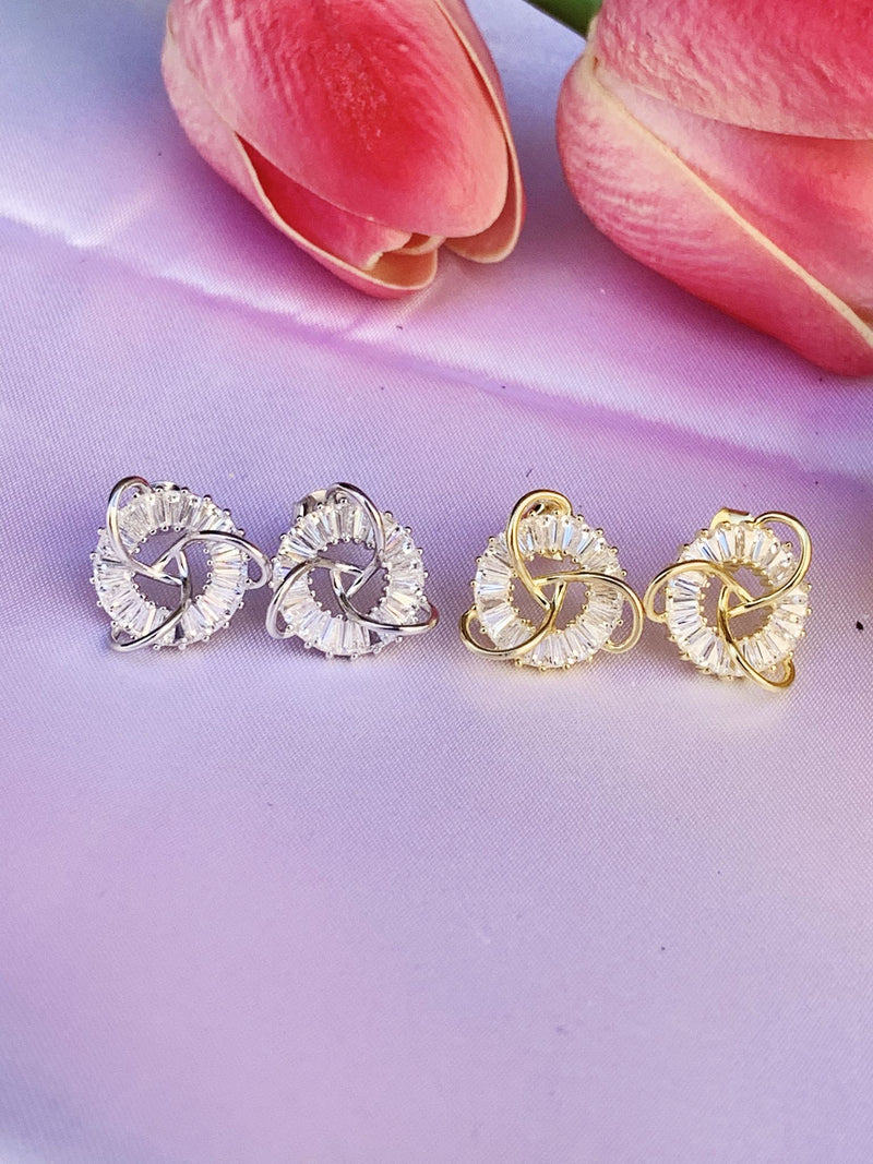 Orecchini rondelle baguette