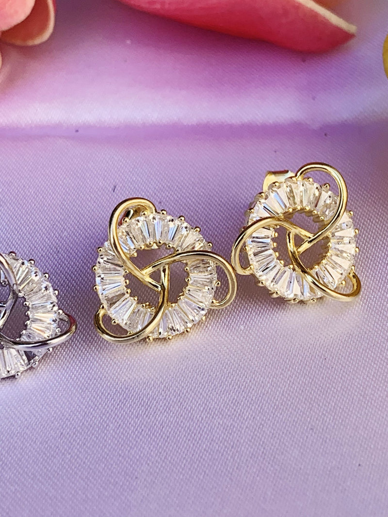 Orecchini rondelle baguette