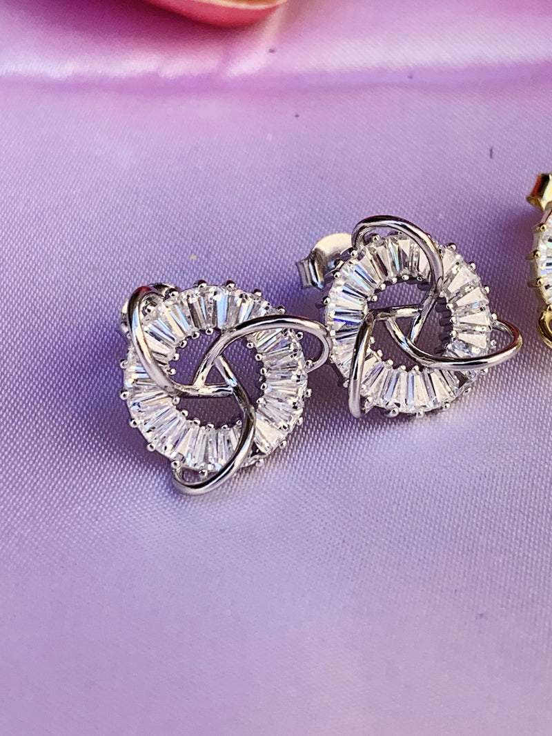 Orecchini rondelle baguette