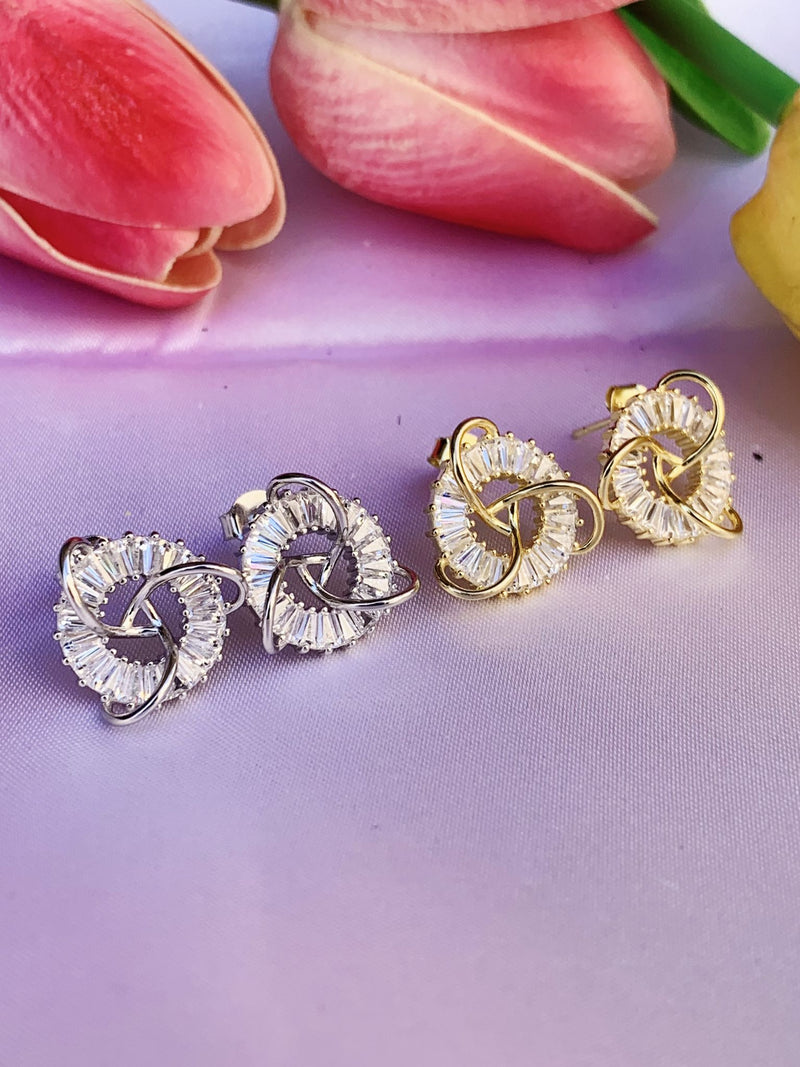 Orecchini rondelle baguette