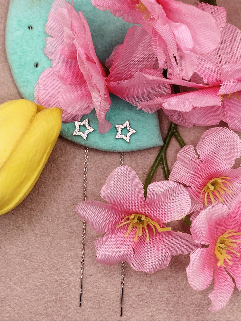 Orecchini stellina filo