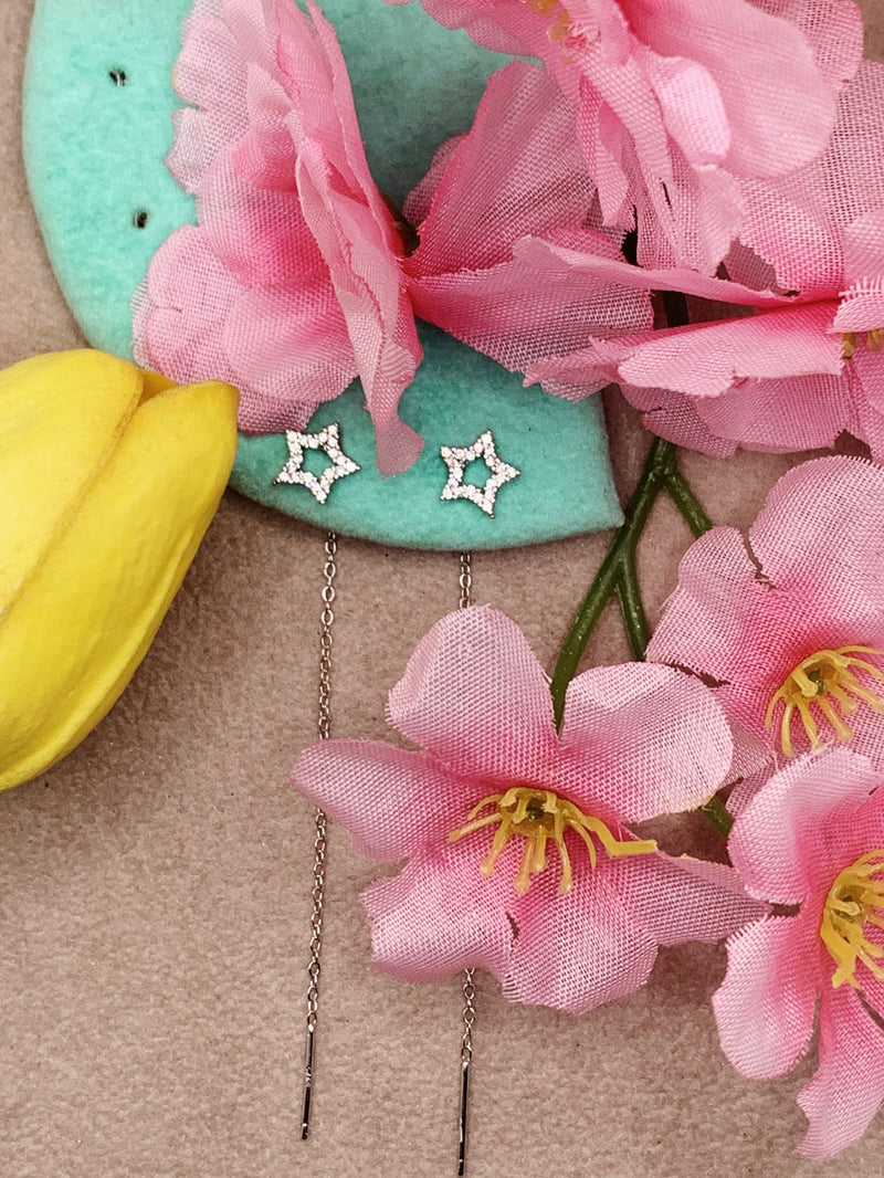 Orecchini stellina filo