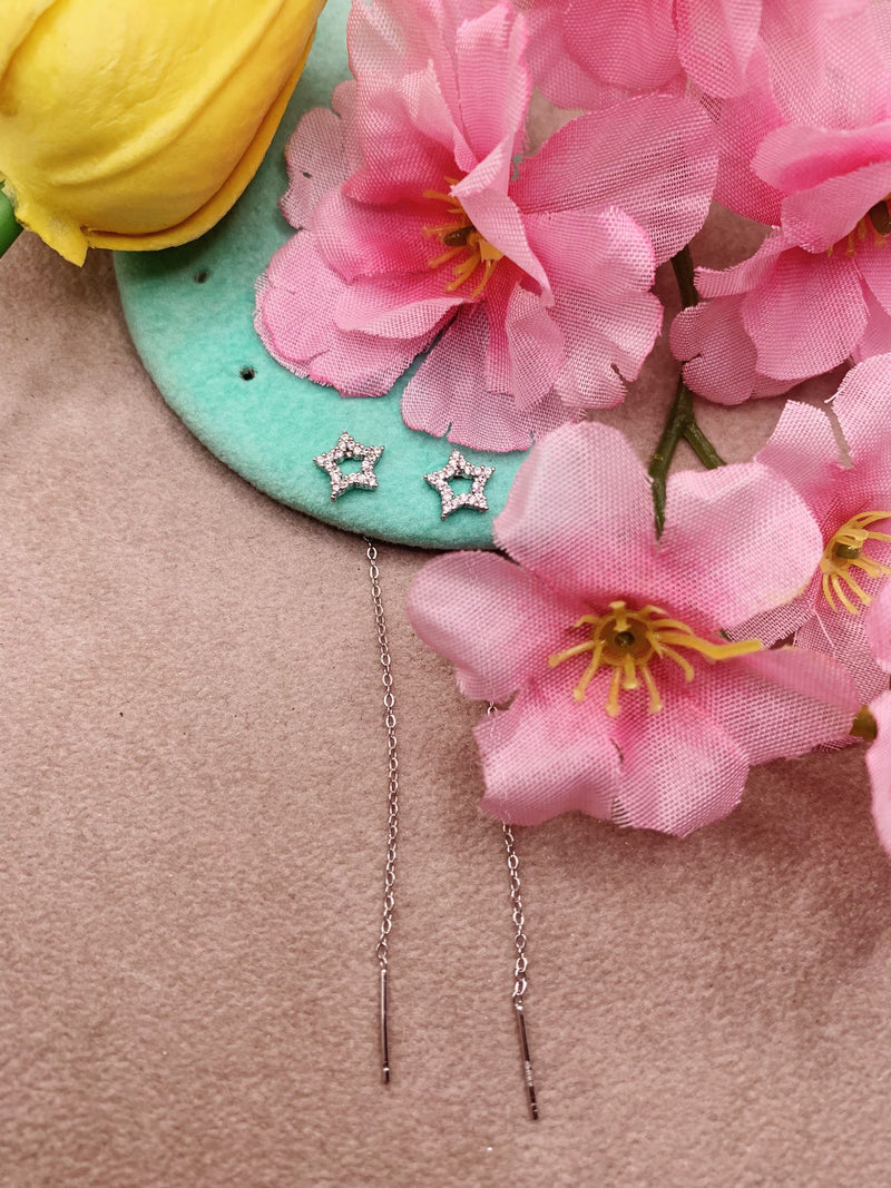 Orecchini stellina filo