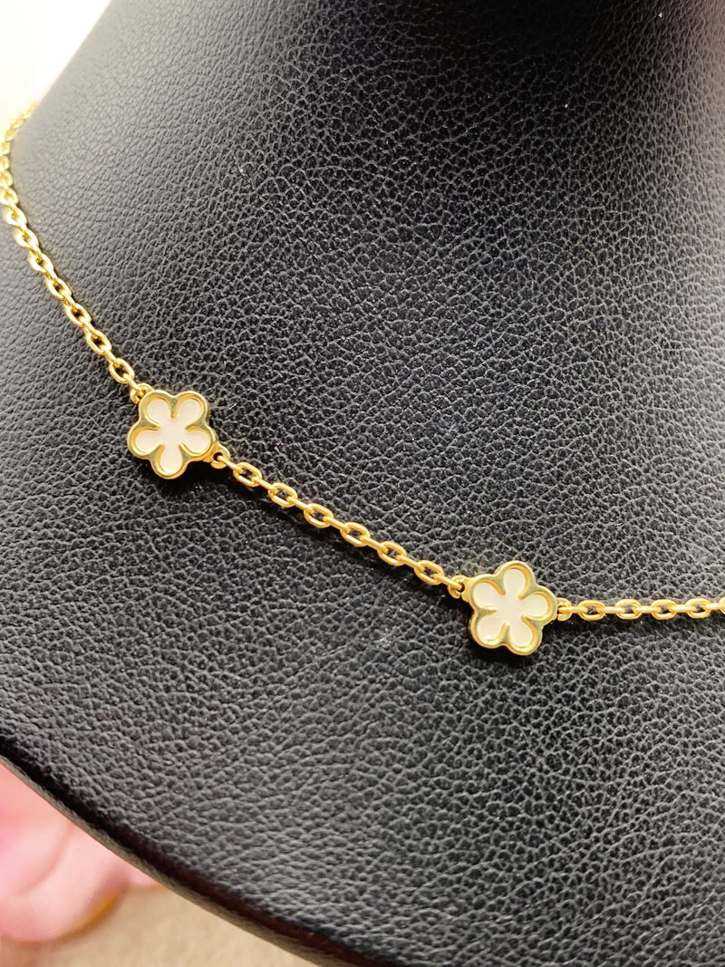 Collana margherite opale