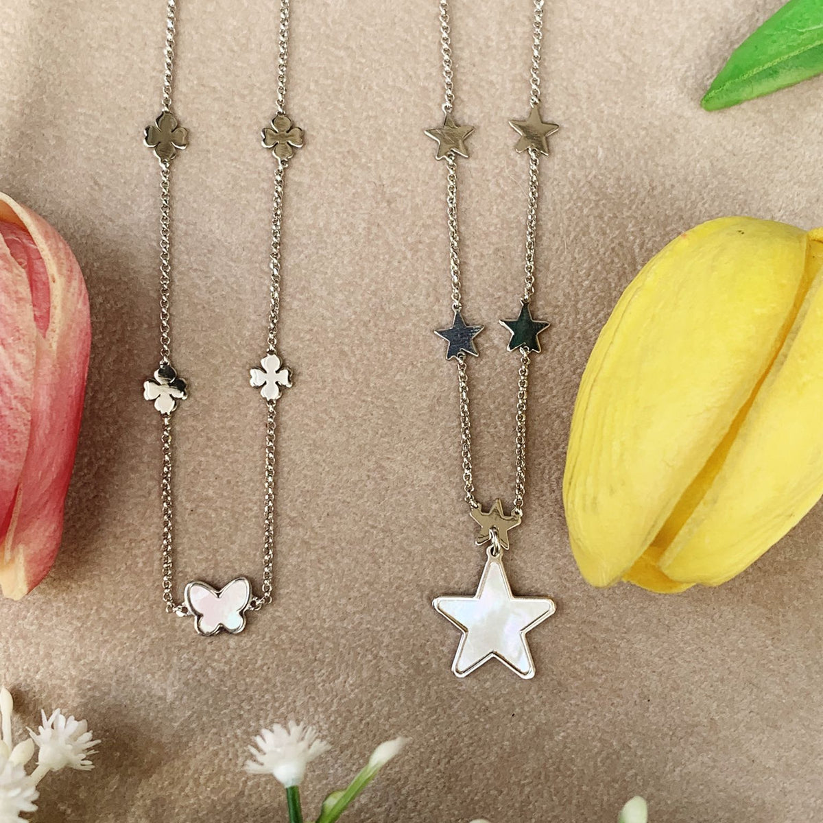 Collana charm opale