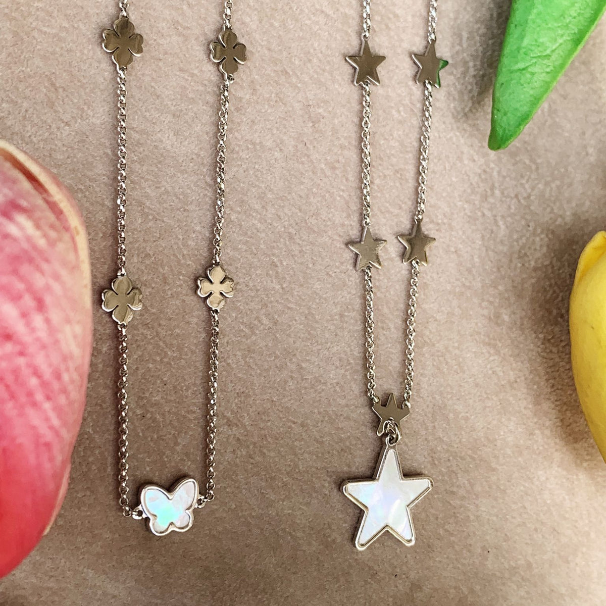Collana charm opale