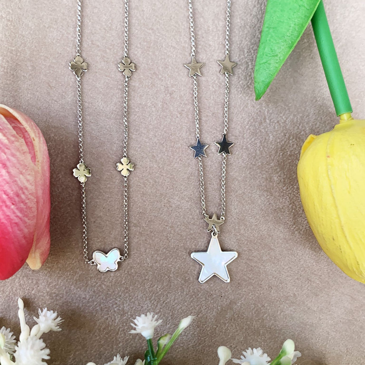 Collana charm opale