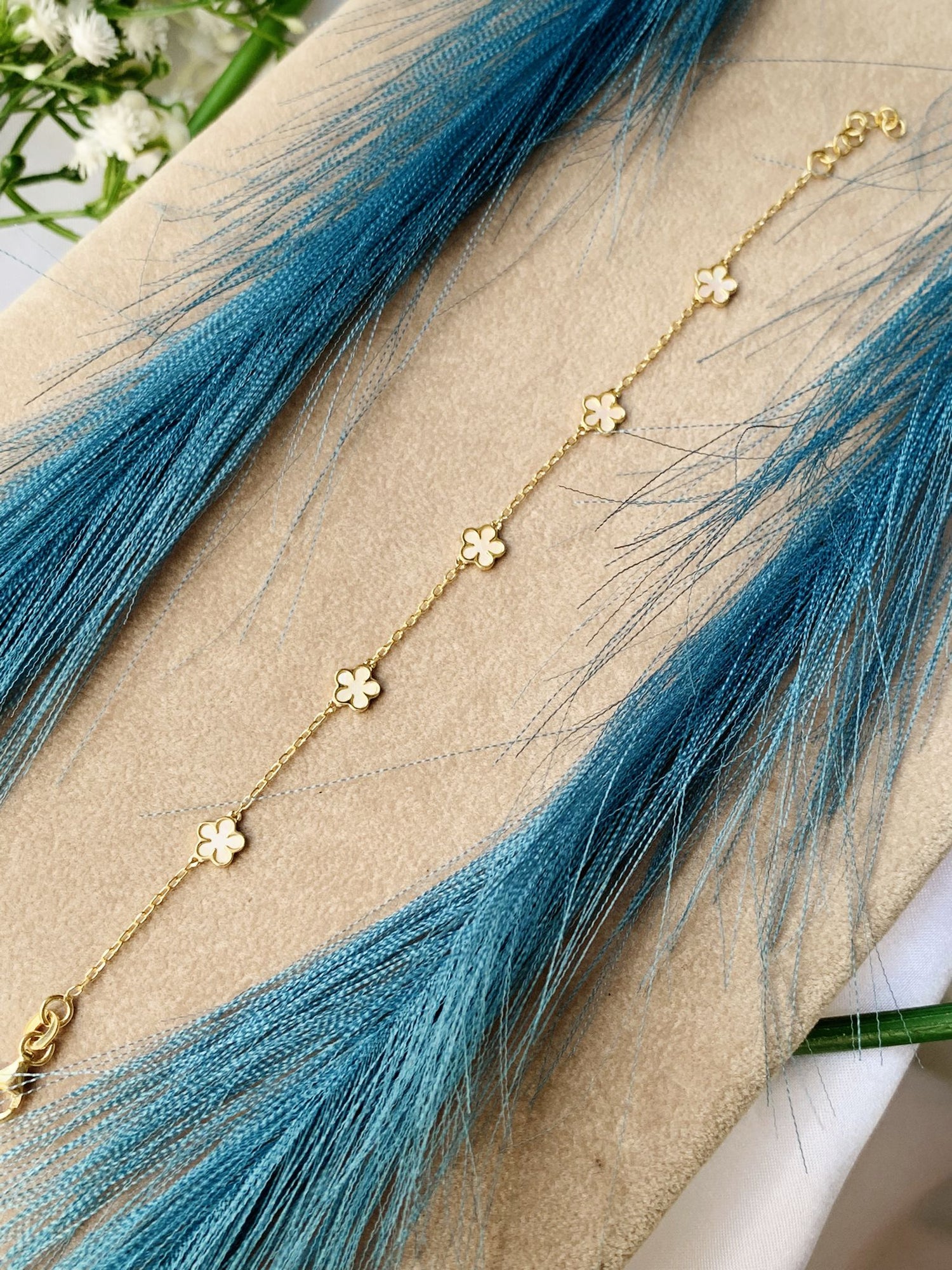 Bracciale margherite opale