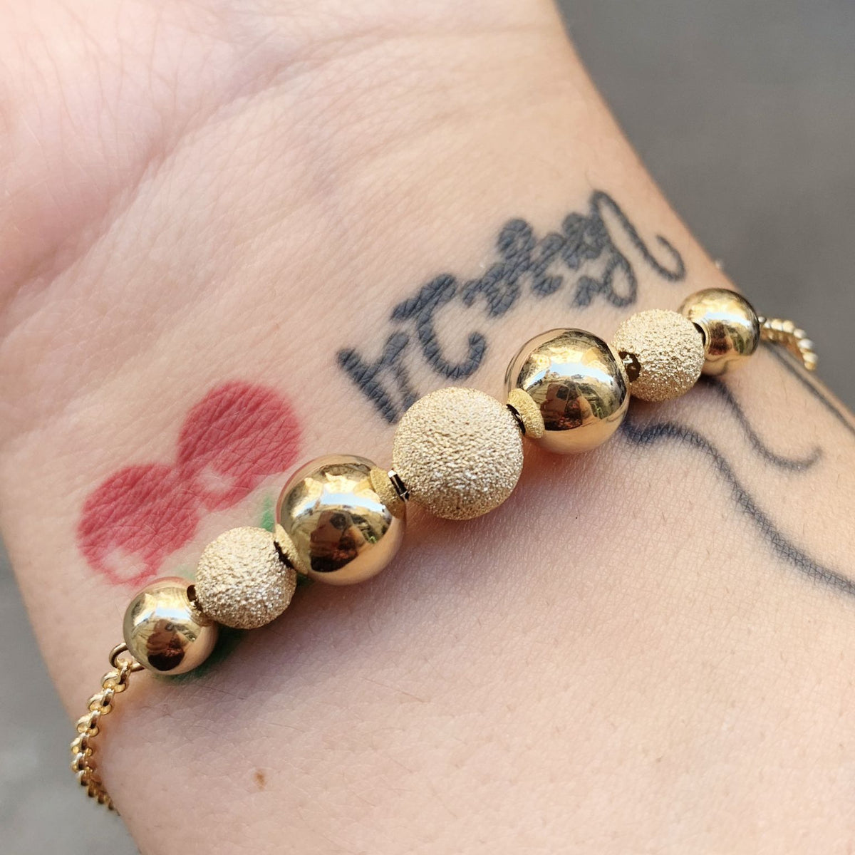 Bracciale sfere gold