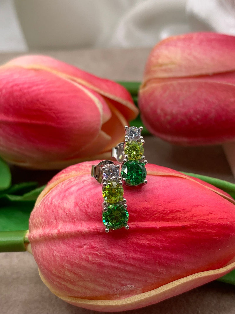 Orecchini trilogy green