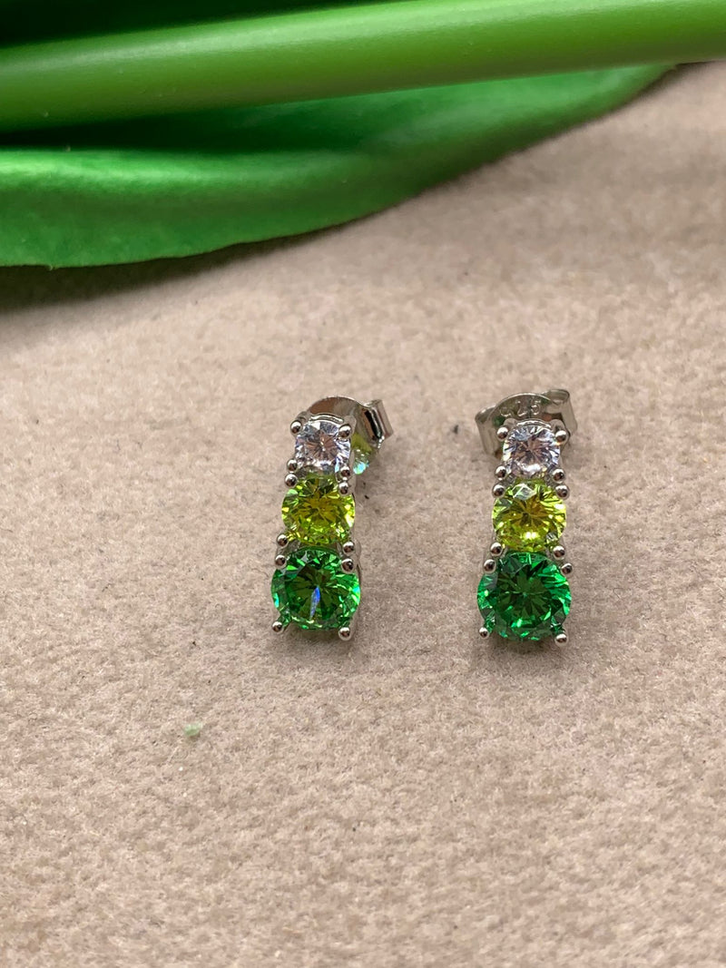 Orecchini trilogy green