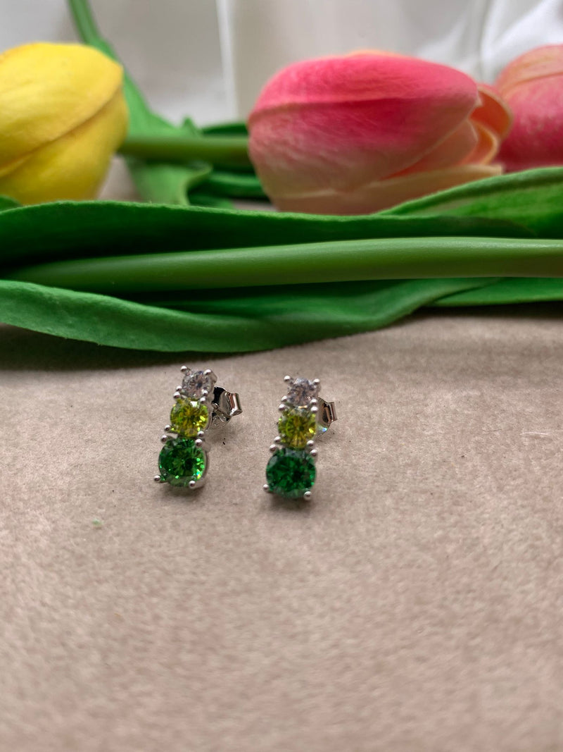 Orecchini trilogy green