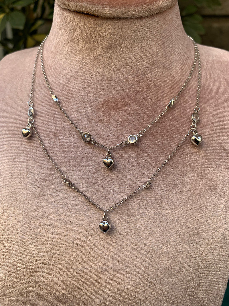 Collana doppio filo cuore bomby