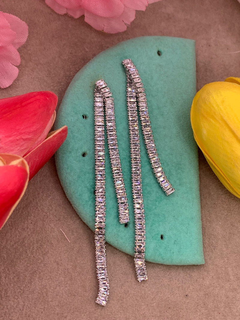 Orecchini tennis baguette