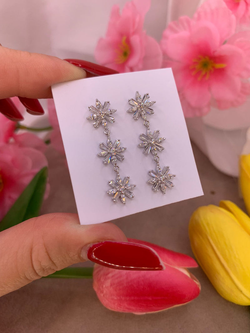 Orecchini tris margherite